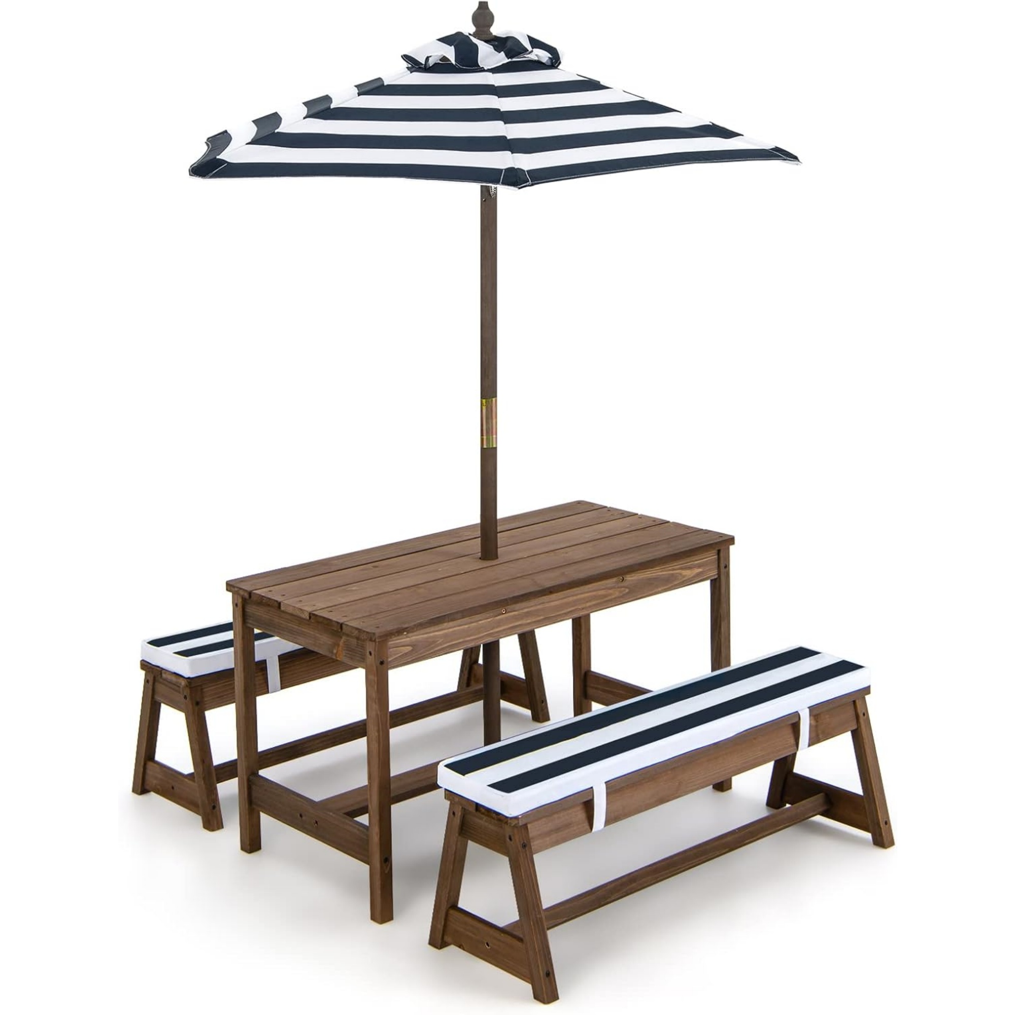 Kids Outdoor Bench With Umbrella - Çocuk Piknik Masası, Şemsiyeli Katlanabilir, Bahçe