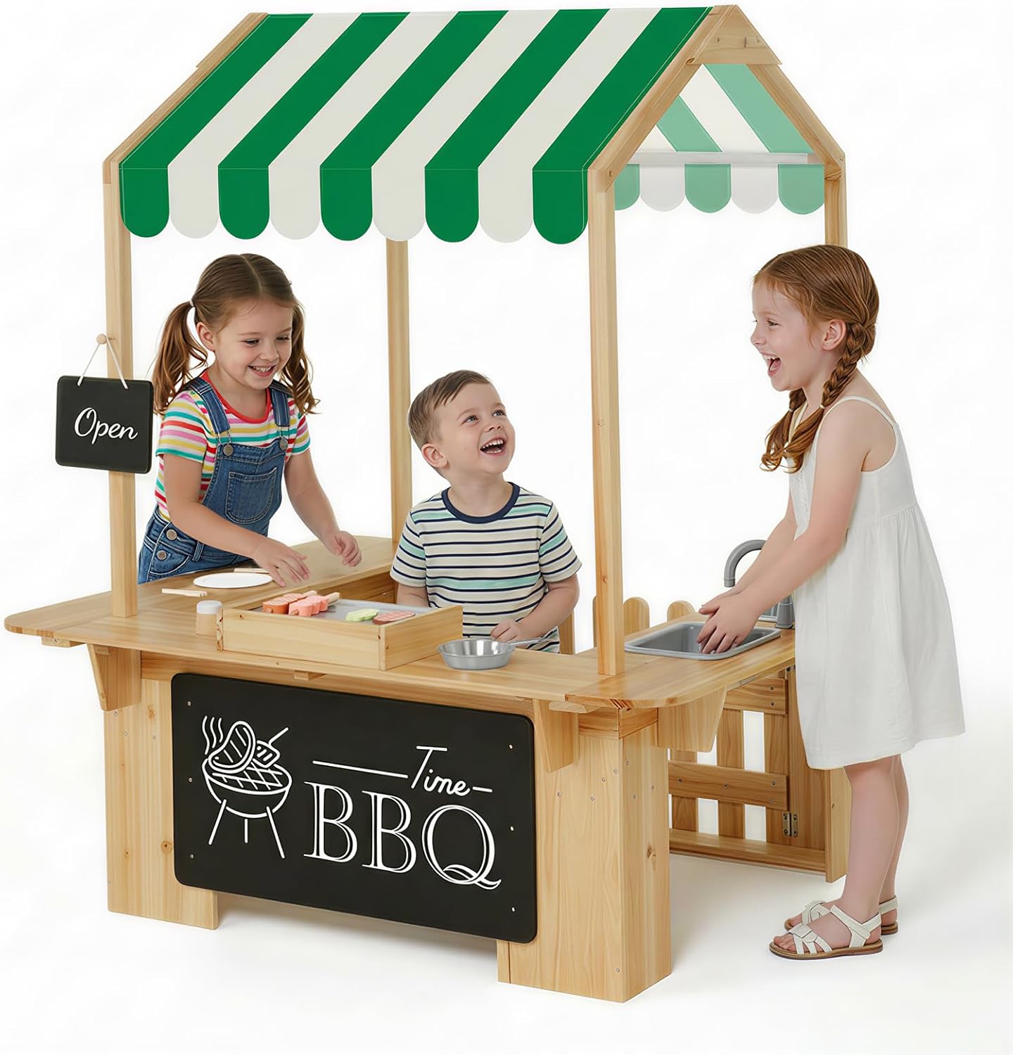 Kids Outdoor Mud Kitchen - Çocuklar İçin Açık Hava Oyun Evi,