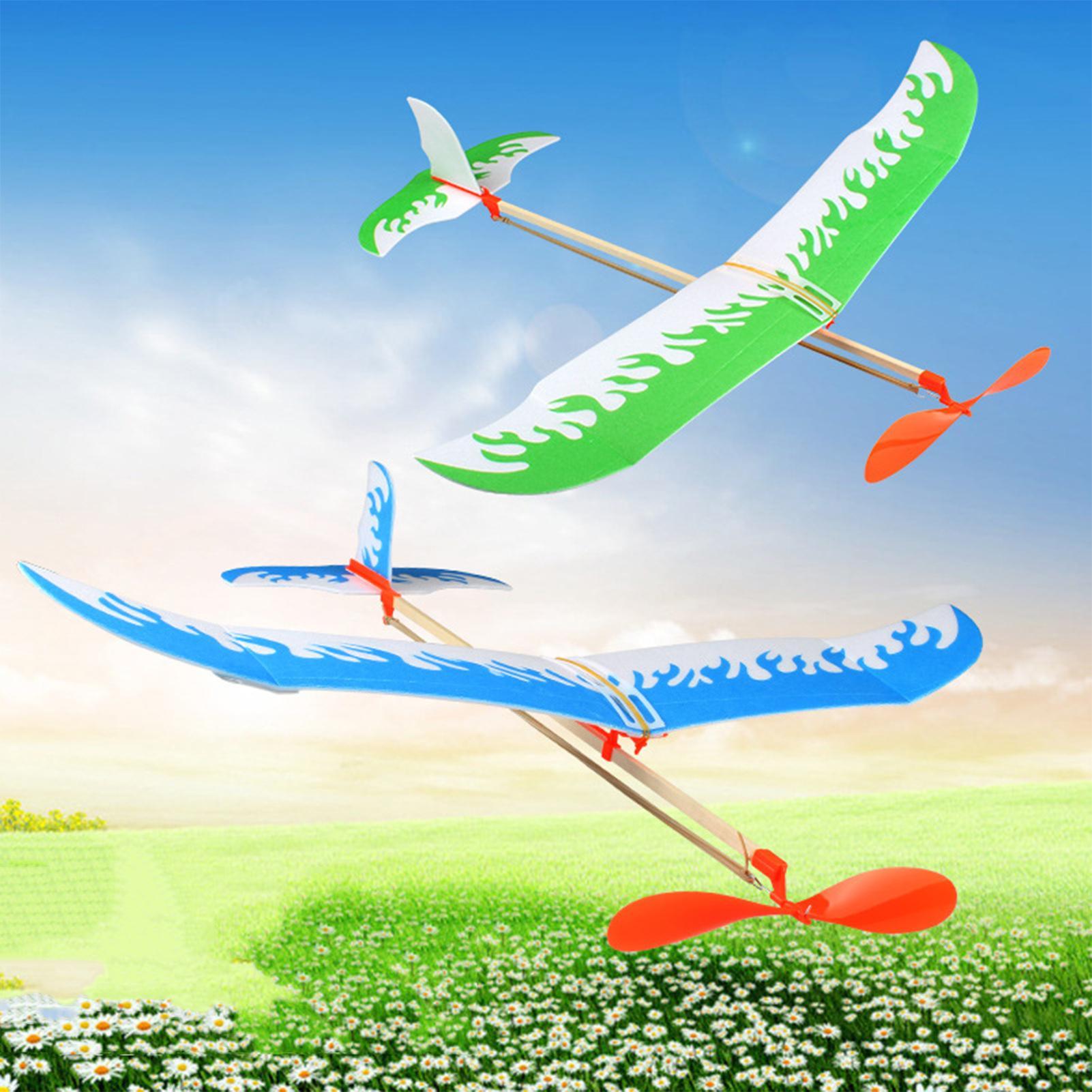 Kids Outdoor Activities - Lastik Bantlı Uçaklar Motorlu Planör Uçak