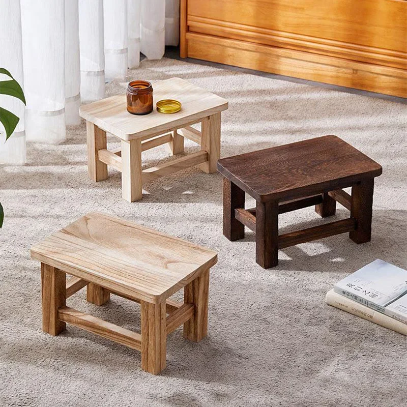 Kids Outdoor Chair - Masif ahşap tabure yetişkin ayakkabı değiştirme