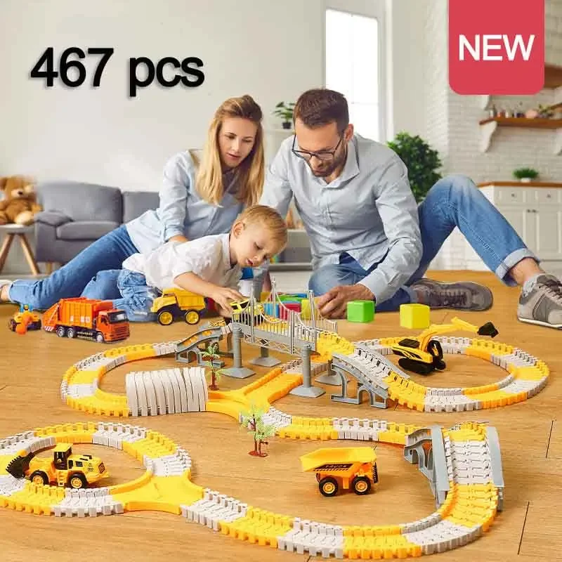 Hot Wheels Car Track Sets - 137-467 adet Çocuk Elektrikli Parça Oyuncak