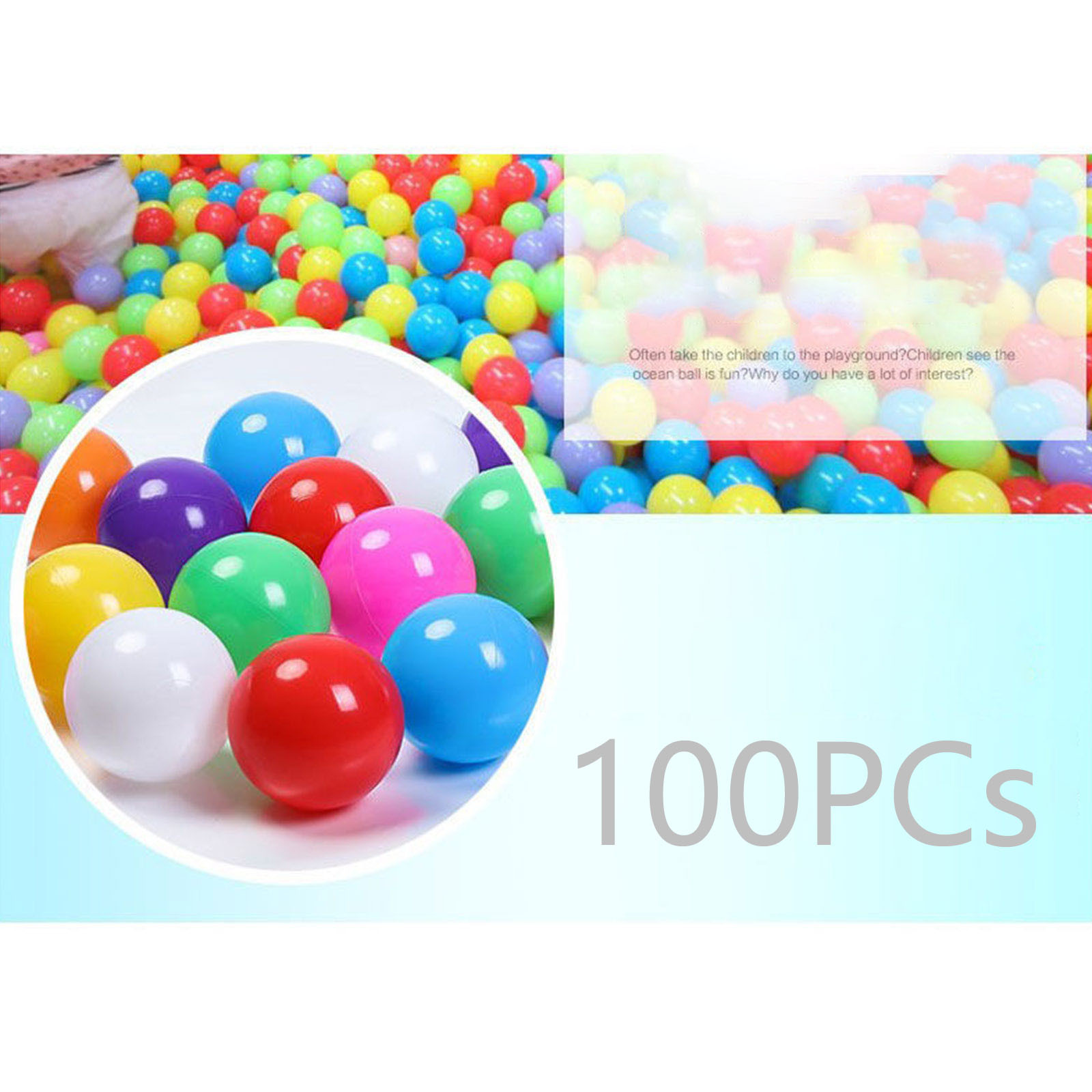 Kids Outdoor House Accessories - 100 ADET 55MM Bebek Plastik Topları