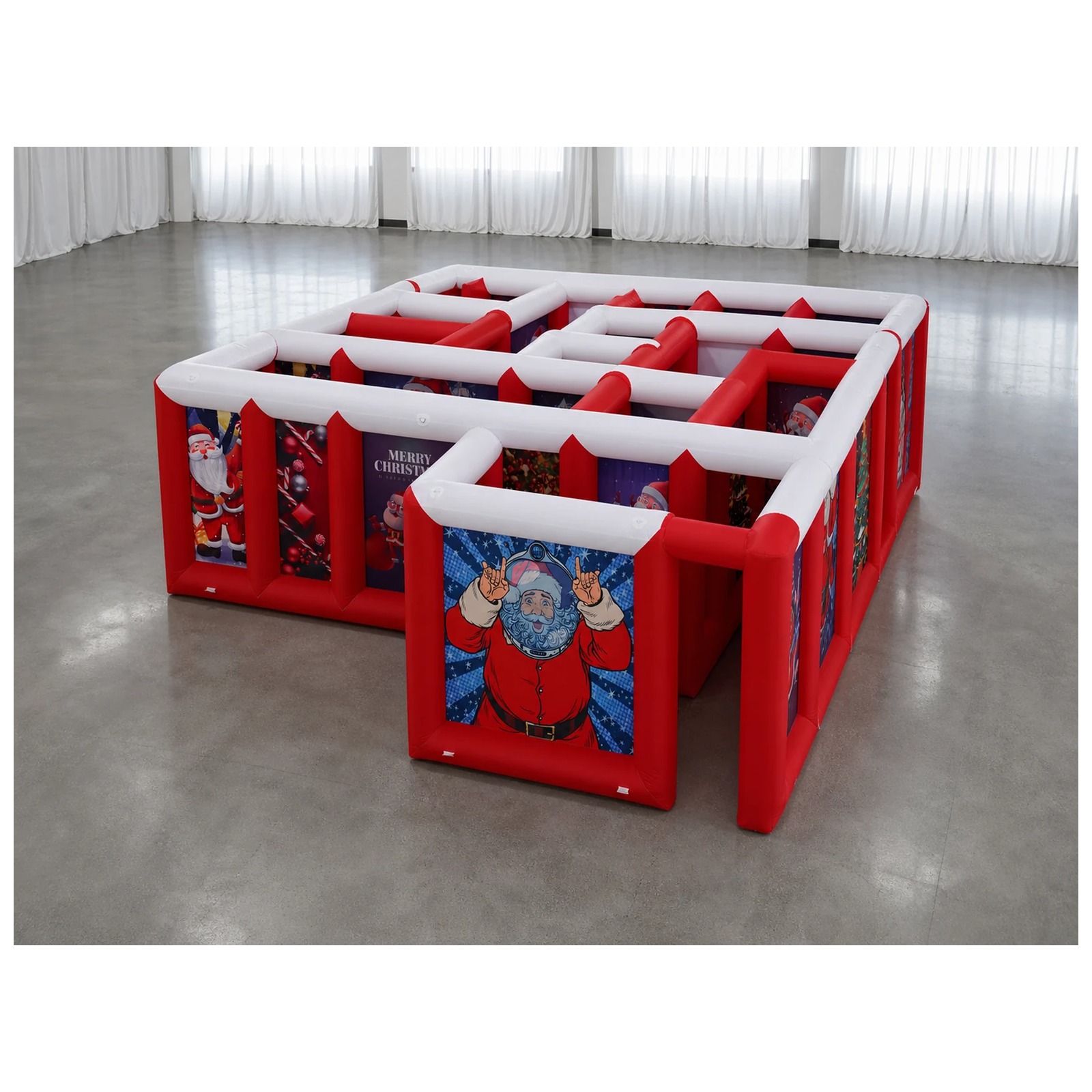Kids Outdoor Games - Büyük Kırmızı Beyaz Düz Tavanlı Şişme
