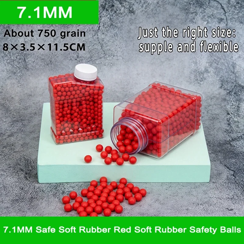 Kids Outdoor House Accessories - 7.1MM Kırmızı Yumuşak Kauçuk Güvenlik Topları,