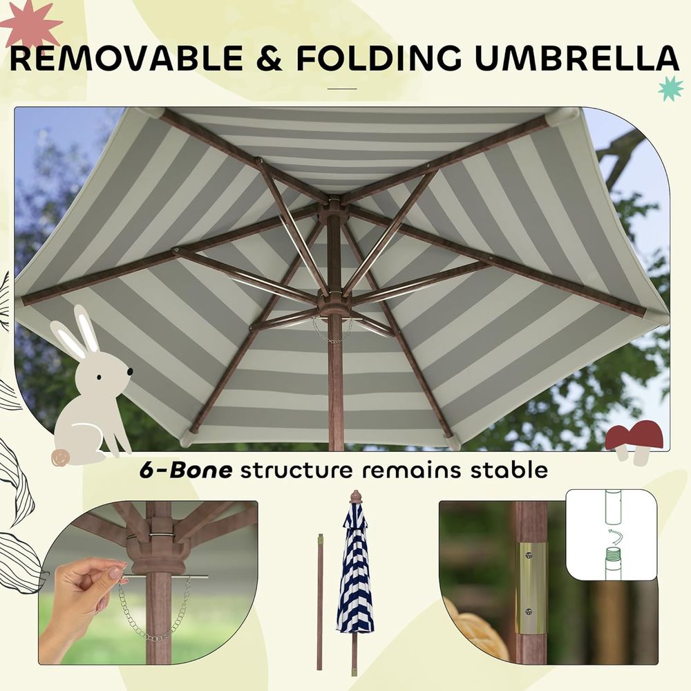 Qaba Çocuk Piknik Masası, Dış  - Kids Outdoor Bench With Umbrella incelemesi ve fiyatı