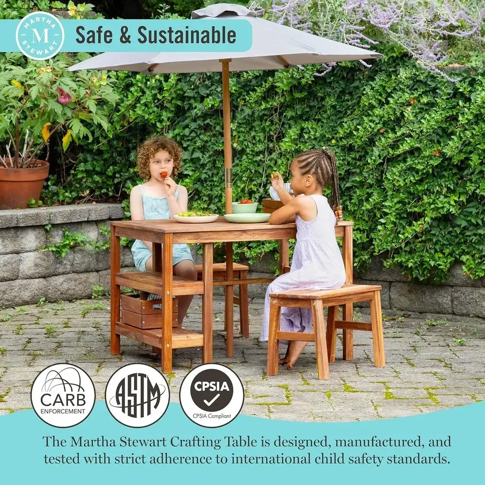 Çocuklar için Açık Hava Sandık - Kids Outdoor Bench With Umbrella incelemesi ve fiyatı