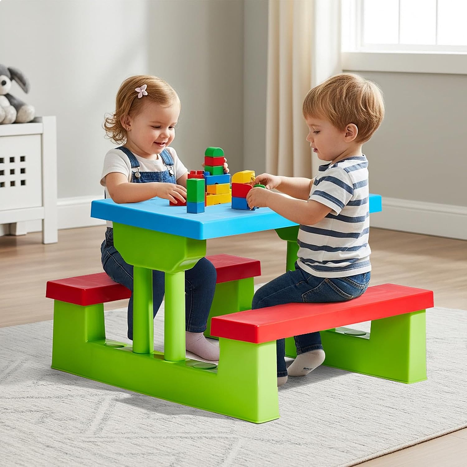 JOYMOR Çocuk Piknik Masası ve  - Kids Outdoor Bench With Umbrella incelemesi ve fiyatı