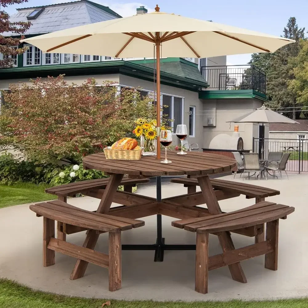 Ahşap Banklı Piknik Masası Set - Kids Outdoor Bench With Umbrella incelemesi ve fiyatı